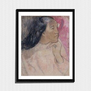 Art Print, Woman Portrait Pink-Tone Painting